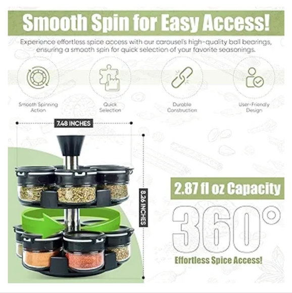 Rotating Spice Rack Organizer - Picture 5 of 7
